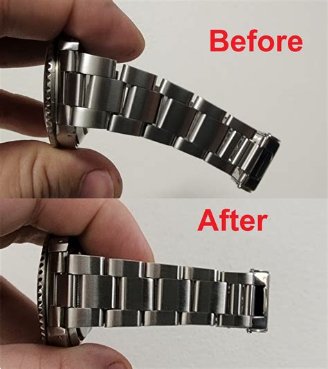 how to remove stretch from rolex band.